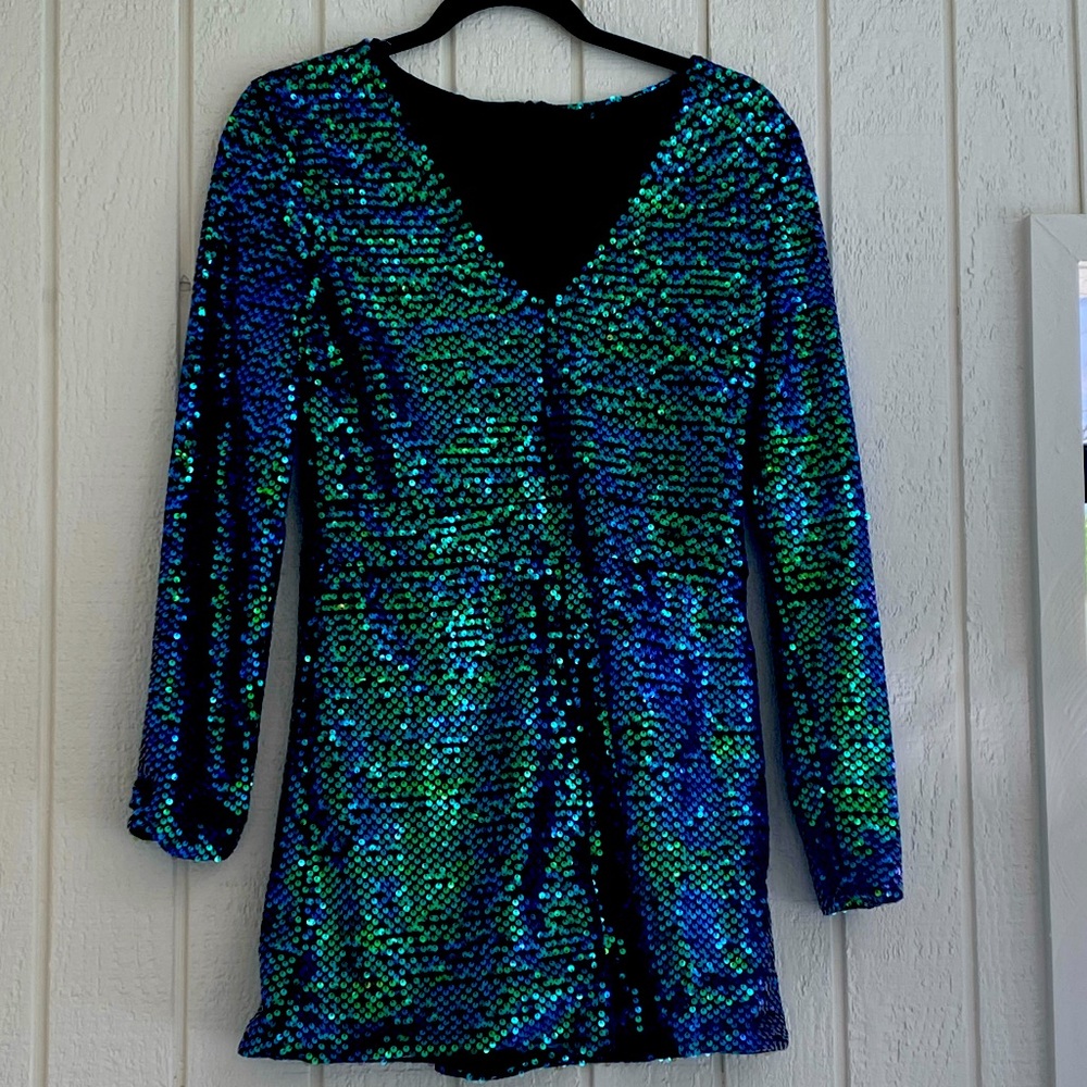 Sequined party romper!